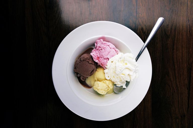 crème glacée, matières grasses, faible teneur, calories grammes